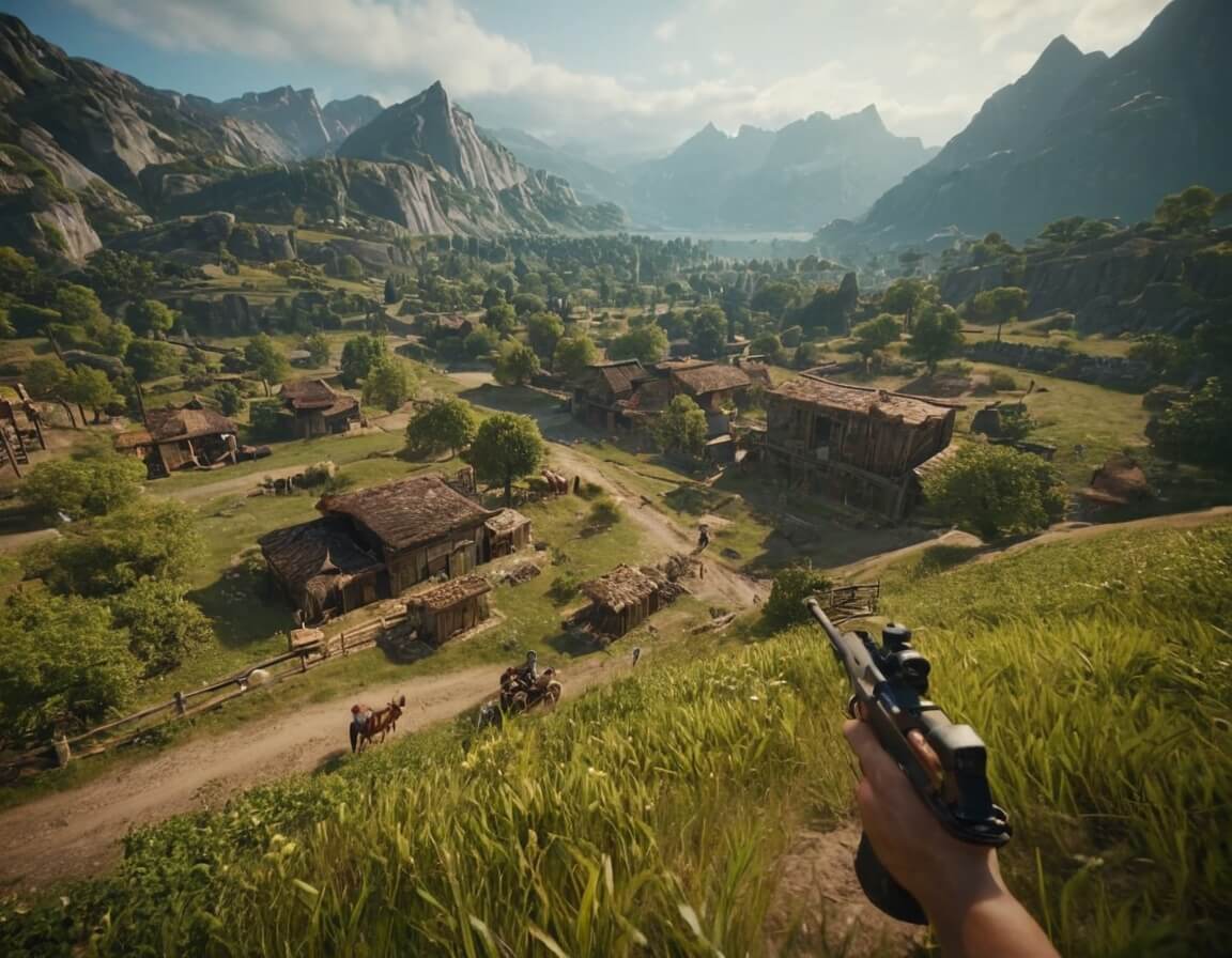Screenshot of jungle quest level featuring Indian tigers and ancient ruins